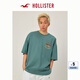 HOLLISTER25夏新款LOGO情侶棉質(zhì)海島baggyT恤男裝女裝KI323-5005 深綠色 L (180/108A)