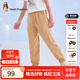 暇步士（Hush Puppies）童裝男童女童長褲夏裝新款兒童褲子輕薄透氣男女大童休閑褲 暖卡其 140 cm