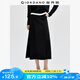 佐丹奴半身裙女24秋冬優(yōu)雅通勤風(fēng)A字裙松緊腰長款傘裙女13464760 黑色 標(biāo)志黑 L