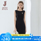 經(jīng)典故事（JANE STORY）高端純色修身無(wú)袖連衣裙女夏季2025年新款氣質(zhì)收腰西裝內(nèi)搭背心裙 R05黑色 XL