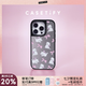 CASETIFY 森林早報系列 蝴蝶結小貓 適用于iPhone16/15 Pro/Max 鏡面手機殼 鏡面黑框Magsafe iPhone 16 Pro Max