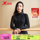 特步（XTEP）女子春季修身跑步戶外運動夾克 正黑色 XL