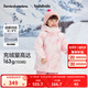 巴拉巴拉童裝女童羽絨服冬裝兒童三麗鷗外套【庫洛米IP】 紅色調(diào)00366-白鴨絨 130 充絨量129g