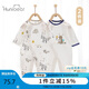 歡喜小熊嬰兒連體衣2件裝夏季薄款純棉長(zhǎng)袖輕薄空調(diào)服男女寶寶夏裝哈衣
