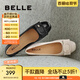 百麗（Belle）簡約高跟單鞋商場同款真皮粗跟通勤單鞋B5M1DCQ4 黑色 37 (235mm)
