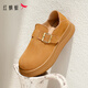 紅蜻蜓勃肯鞋女2025春季單鞋厚底全包勃肯鞋WTC44660 駝色（單鞋） 37