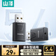 山澤USB藍(lán)牙適配器5.4 音頻接收/發(fā)射器二合一 手機(jī)連AUX車載音箱/音響/功放 通話/聽歌/導(dǎo)航BTCZ1