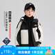 左西男童外套兒童沖鋒連帽上衣2025秋季防風(fēng)防水男孩衣服 黑色 150