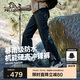 伯希和（Pelliot）[山殼]硬殼沖鋒褲男女防風(fēng)夏季徒步登山工裝褲子12410202黑M