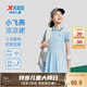 特步（XTEP）兒童童裝女童高彈下擺收褶設(shè)計(jì)冰感連衣裙 云夢(mèng)藍(lán) 150