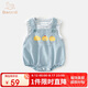 班喜迪嬰兒衣服夏季薄款嬰幼兒連體衣寶寶短袖哈衣背帶褲套裝夏裝外出服
