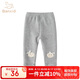 班喜迪女童打底褲秋裝2025新款兒童休閑長(zhǎng)褲春秋款外穿公主洋氣寶寶褲子 灰色 90