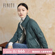 菲妮迪品牌90鵝絨羽絨服冬季簡(jiǎn)約輕薄短款時(shí)尚保暖外套 松綠色 S