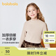 巴拉巴拉（BALABALA）童裝兒童長袖T恤秋冬裝男童女童寶寶圓領(lǐng)上衣時尚百搭潮t 咖色調(diào)00355-208424100201 120