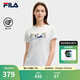 FILA 斐樂官方女子針織短袖衫2025夏新款時尚休閑簡約基礎(chǔ)圓領(lǐng)T恤 云菇白-WT M 165/84A/M