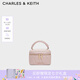 CHARLES&KEITH菱格鏈條手提斜挎小方包生日禮物七夕禮物CK2-80782534 Light Pink淺粉色 小包