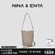 NINA&ENYA妮娜恩雅女包【生日禮物女】雪莉包水桶包真皮包高級感單肩斜挎包 橡果灰 雪莉包-小號