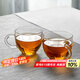 雅集小資茶杯100ml 透明耐熱帶把玻璃品茶杯 功夫茶具配件