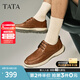 他她（TATA）商務(wù)休閑皮鞋男士軟底真皮工作鞋父親鞋2025春新QFS01AM5 棕色 42