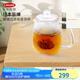 利快 Aderia玻璃杯日本品牌耐熱玻璃單把手可清洗茶杯透明日式簡約 透明 720ml