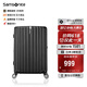 新秀麗（Samsonite）行李箱20英寸拉桿箱時尚豎條紋旅行箱包黑色GU9密碼登機箱