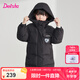 笛莎（DEESHA）童裝女童甜美糖果配色羽絨服2024冬季新款小女孩時(shí)尚三防外套上衣 黑色70 165