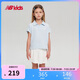 NEW BALANCE4-14歲女童夏季百褶校園風T恤短裙套裝