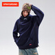SPRAYGROUND鯊魚嘴雙拉鏈衛(wèi)衣男女寬松25秋季連帽重磅情侶上衣外套 藏青色 L