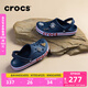 卡駱馳crocs洞洞鞋貝雅卡駱班輕便耐磨一腳蹬休閑鞋|205089 深藍/辣椒紅-4CC 41 /42(260mm)