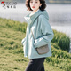 啄木鳥沖鋒衣外套女2025春秋新款韓版百搭短款連帽休閑夾克小個(gè)子上衣潮 淺綠色外套 M 建議100-110斤