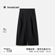 播商場同款松弛寬松山本褲女25夏季新款闊腿休閑褲BDS7KD2913 K40玄黑 S