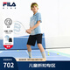 FILA KIDS斐樂童裝兒童套裝2025年夏季新款男童POLO衫短褲兩件套 滿印一-ZA 150