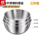 雙立人（ZWILLING）316食品級不銹鋼和面盆洗菜打蛋盆家用廚房涼拌沙拉料理盆直邊盆 316 三件套24-26-28cm