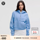 lululemon丨Scuba 女士超寬松款半拉鏈連帽衫 LW3HTOS 天空藍(lán) XS /S