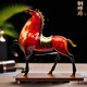 麟趾呈祥馬上有錢(qián)唐馬擺件高端大氣客廳玄關(guān)辦公室大漆工藝品喬遷開(kāi)業(yè)禮品 大號《馬到成功》長(cháng)40寬15高42