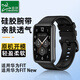 臣頌（CHENSONG）適用華為band/WATCH FIT/Fit New手表表帶 HUAWEI手環(huán)表帶 彩色替換硅膠表帶智能運動(dòng)手表帶黑色