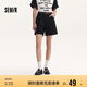 森馬（Semir）休閑褲女A字百搭基礎氣質(zhì)通勤夏季簡約腰帶寬松短褲101324125008
