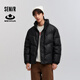 森馬（Semir）梅花系列羽絨服男PU仿皮衣冬情侶外套厚款 黑色(灰鴨絨)90001 XL