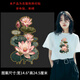 國風(fēng)金邊荷花蓮花燙畫圖案T恤衣服貼花熱轉(zhuǎn)印貼荷葉帆布包圖案貼 碧荷仙韻