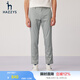 哈吉斯（HAZZYS）男裝 夏款直筒時(shí)尚潮流垂感涼感休閑長(zhǎng)褲ATDZP03BP21 淺灰色LE 35 （180/84A）