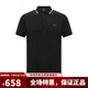 雨果博斯（HUGO BOSS）BOSS 雨果博斯男裝Polo衫男男裝上衣棉質(zhì)商務(wù)休閑立領(lǐng)短袖polo衫 黑色（50506180） L （150-175斤）僅供參考