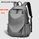 MUCILAGE KNOW2025新款大容量牛津布雙肩背包男士防潑水休閑旅行背包學(xué)生書包 灰色