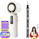 對伴【Hot熱賣(mài)品】風(fēng)扇小型靜音制冷掛脖便攜A228高速風(fēng)扇渦輪制冷手持風(fēng)扇迷你風(fēng)扇充電款宿舍桌面 米白色-冰感百檔無(wú)極調節-冰敷 贈送驅蚊扣、冰涼貼、精美貼紙