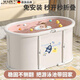 煦凜德國品牌嬰兒游泳桶家用折疊0-3歲大人洗澡盆寶寶浴缸泳池可坐可 超大號秒開合