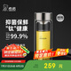 希諾雙層玻璃杯抗菌隔熱高檔車載水杯男2025新款鈦杯泡茶杯子XN-9103K
