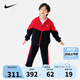 NIKE3BRAND 耐克男女童開襟衛(wèi)衣+褲子2件套冬季加絨保暖兒童套裝