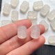 晶嶼 鹽源瑪瑙緋紅花牌雙面雕刻 diy手串配飾小掛件時(shí)尚飾品 白瑪瑙花牌 16*11左右