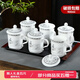 景德鎮(zhèn)茶杯陶瓷帶蓋家用水杯套裝會(huì)議室泡茶辦公杯子酒店LOGO定制 6個(gè)裝5號(hào)杯-盛世寶蓮（不含茶杯盤）