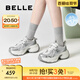 百麗（Belle）張凌赫孟子義同款藍(lán)鯨老爹鞋女25秋新商場款休閑鞋D2K1DCM5預(yù)售 【孟子義/張凌赫推薦】銀色-單里 37 (235mm)