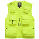 北狼盾 多口袋馬甲男士網(wǎng)眼攝影V領(lǐng)背心休閑馬夾可印字8898 熒光色 薄款 S (適合100斤-110斤)